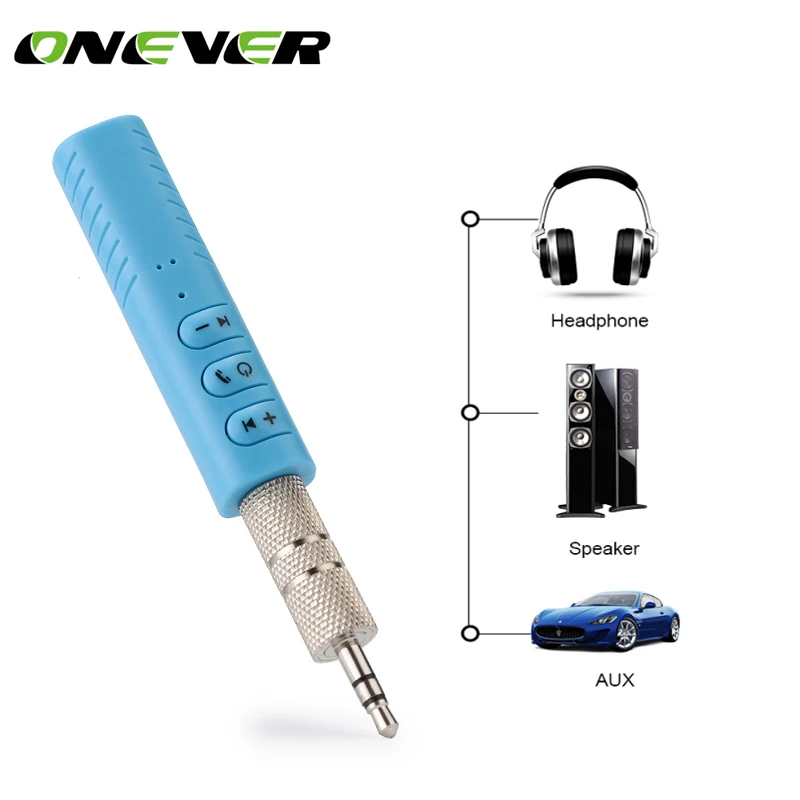 Onever 3 5 мм разъем Bluetooth автомобильный комплект Hands free музыкальный аудио приемник