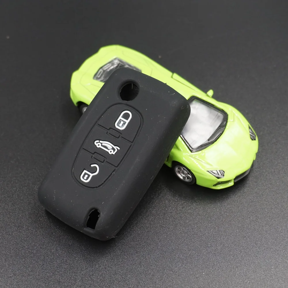 Силиконовый чехол Xinyuexin для автомобильного ключа брелок Peugeot 208 207 3008 308 408 407 307 206
