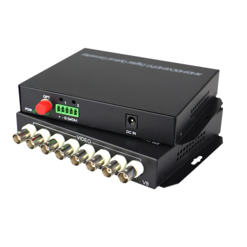Высокое качество HD CVI 8 канальный видео волоконно оптический преобразователь