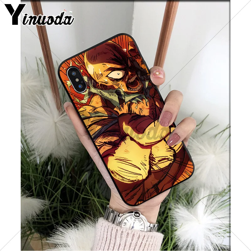 Yinuoda японский аниме One Punch Man силиконовый мягкий ТПУ черный чехол для телефона для iPhone 8 7 6 6S Plus X XS MAX 5 5S SE XR чехол s