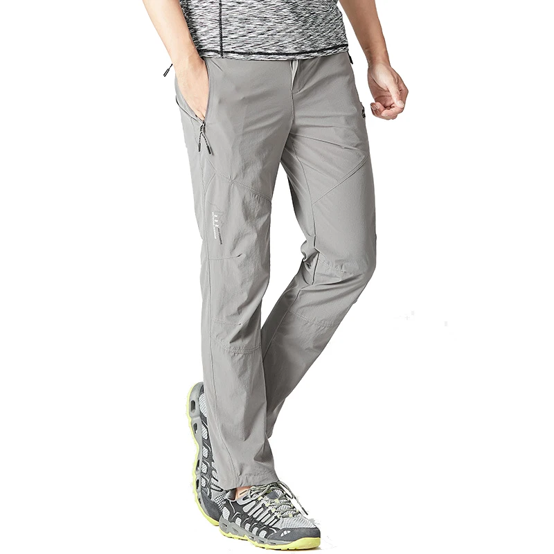 Men Gray RAY GRACE весенне-летние штаны для влюбленных, быстросохнущие эластичные дышащие штаны для походов, альпинизма, альпинизма, мужчин и женщин, рыбалки - Цвет: Men Gray