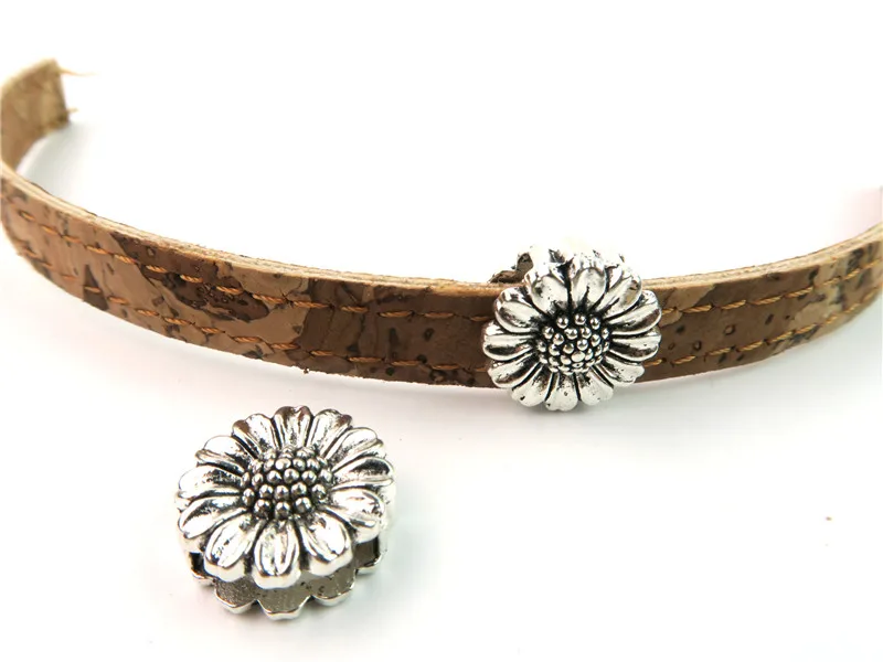 Для плоского шнура 10 мм фотографический слайдер с маргариткой плоский кожаный