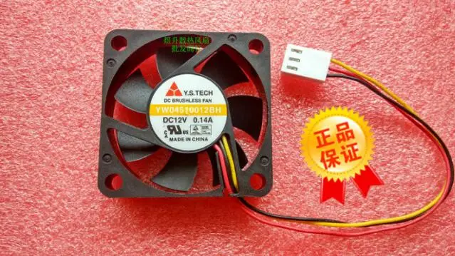 Y.S.TECH 4,5 cm YW04510012BH 4510 DC12V 0.14A 45*45*10MM 3-строчный вентилятор