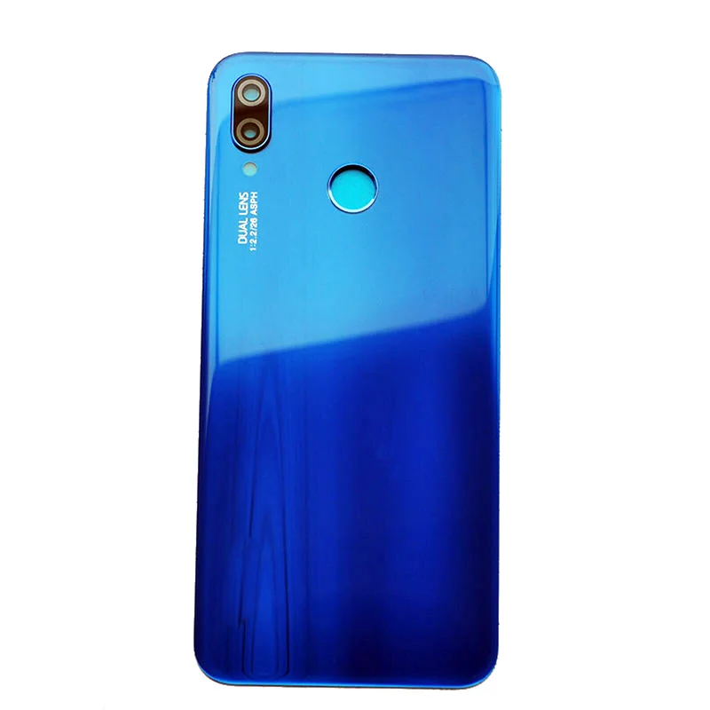 Для Huawei P20 Lite задняя крышка из стекла с объективом камеры для nove 3e батареи Nova дверь