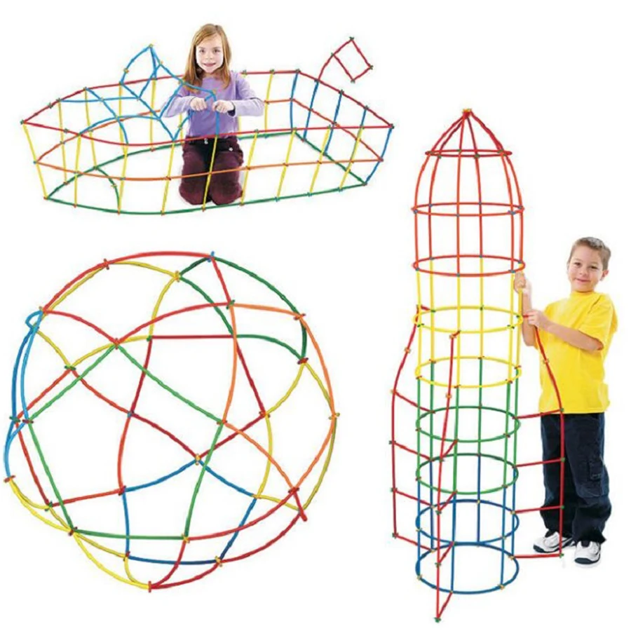 Красочные строительные блоки для трубопроводов пластиковая трубка туннель в