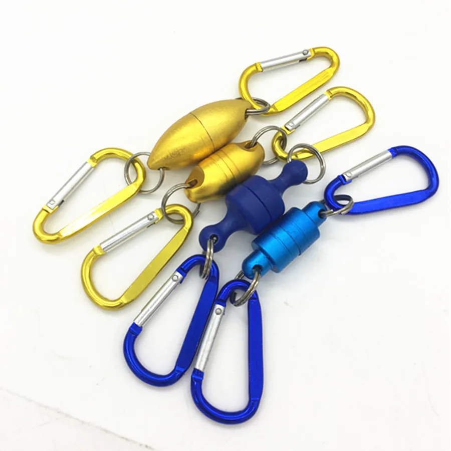 Carp Fishing Lure Magnetic Hanging Buckle Retention rope Fishing Magnet Clasp Hanging Fishing Net Gear Release LanyardAccessory