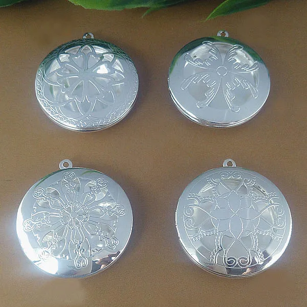 32 мм круглый медальон подвеска Подвески филигрань эфирное масло ароматерапия