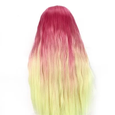 Манекен с красными и желтыми волосами CAMMITEVER голова для обучения парикмахерской