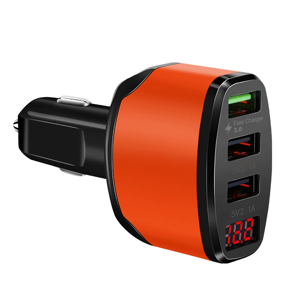 Автомобильное зарядное устройство Powstro 3 0 USB 4 2 А быстрая зарядка Вольтметр для