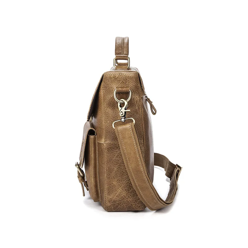 Genuine Leather Men Handbags Male Briefcase Large Laptop Computer Bag Travel Messenger Shoulder Bag Crossbody Bags Bolsos Hombre