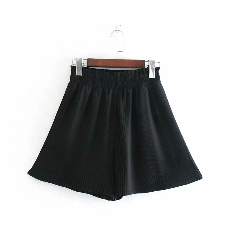 2019 женский модный однотонный комплект пуловер + кожаная юбка Бермуды Шорты