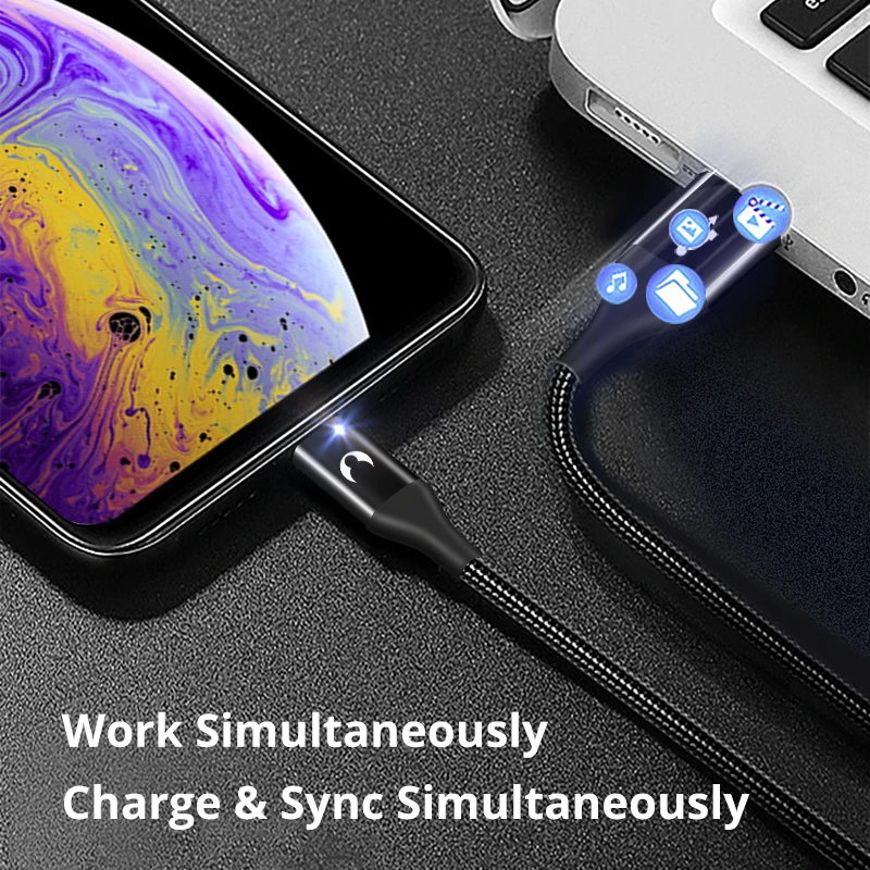 Snowkids USB зарядное устройство для телефона MFi кабель для Lightning-USB кабель для iPhone 11X8 7 6 5 XR XsMax длинный до iOS 12 Синхронизация данных