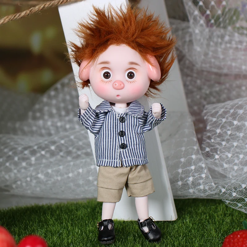 1/12 BJD кукла 26 шарнирное тело 15 см мини кукла Lucky pig ob11 кукла с экипировкой обувь макияж и Коробка Набор подарочных игрушек