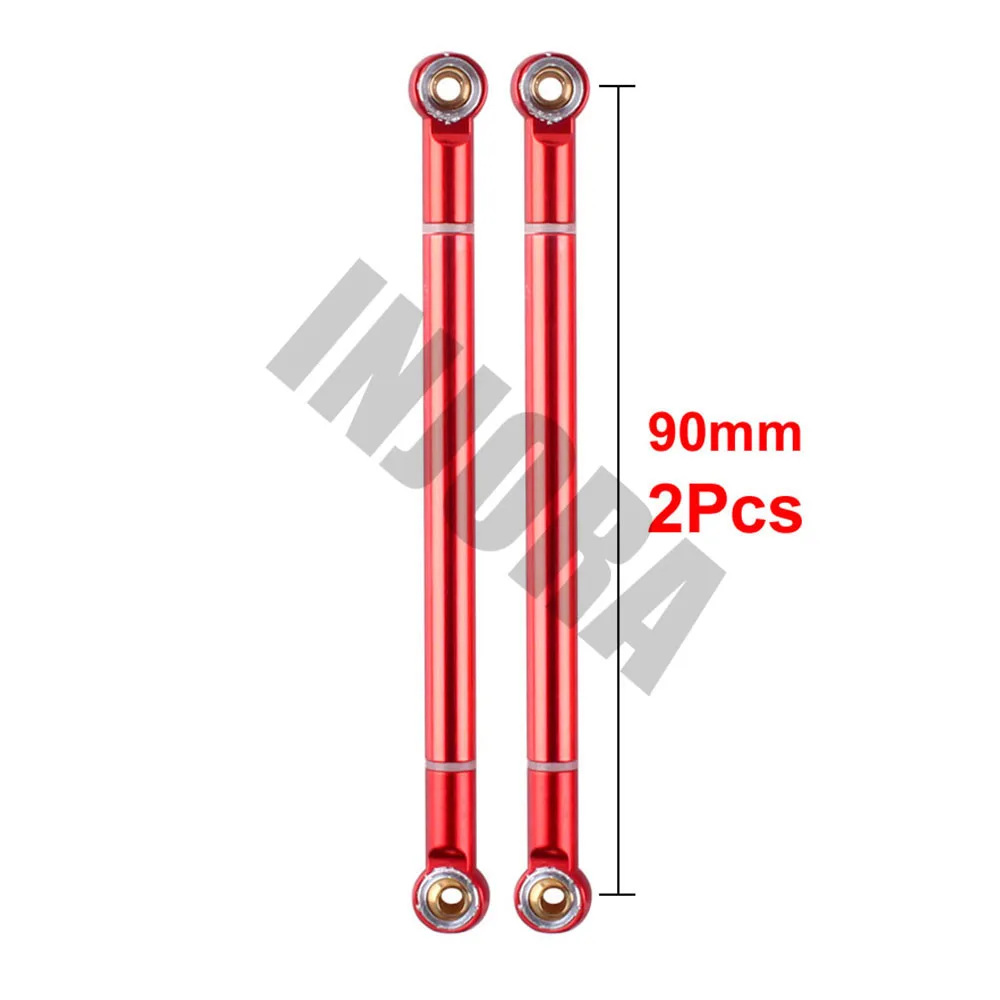 90MM Red 2 шт. RC автомобиль 70 80 90 100 110 120 130 мм красный/черный алюминиевый сплав стержень для 1/10 RC Гусеничный осевой SCX10 D90 Запчасти для обновления - Цвет: 90MM Red