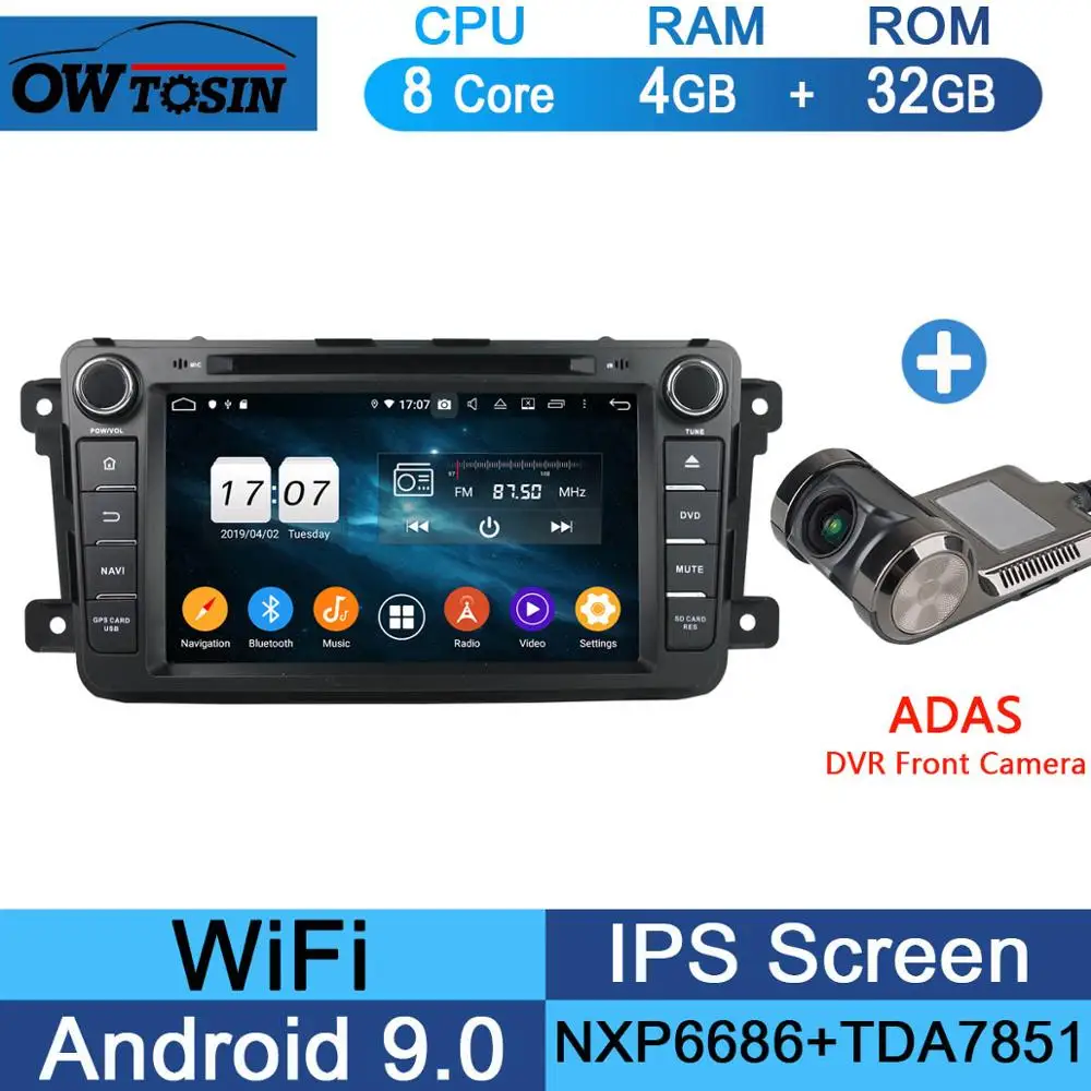 32G Adas Camera " ips 1920*1080 8 ядерный 4 Гб ОЗУ+ 64 Гб ПЗУ Android 9,0 автомобильный dvd-плеер для Mazda CX-9 CX9 CX 9 2012 2013 DSP радио gps Parrot BT Adas - Цвет: 32G Adas Camera