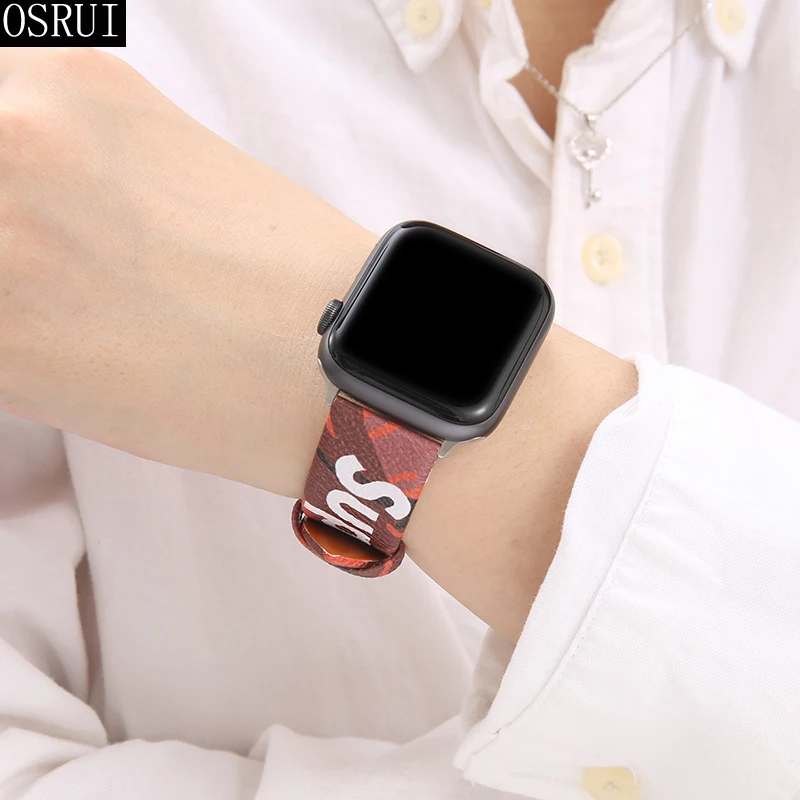 Ремешок для Apple watch band 42 мм 38 кожаный браслет сюрприз ремень correa iwatch 44 40 серия 4 3 2