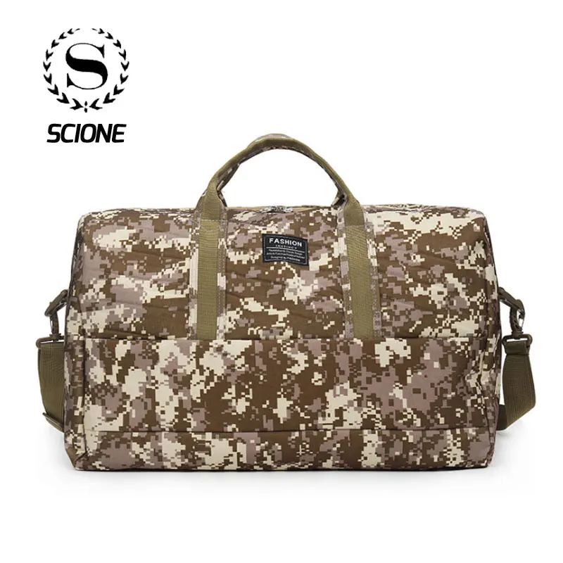 

Scione Large Capacity Travel Luggage Suitcase Handbag Men Camouflage Duffel Shoulder Bags Casual Weekend Overnight Crossbody Bag