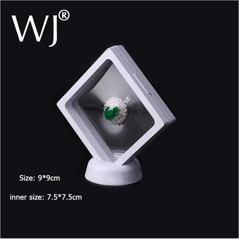 New Transparent PET Membrane Jewelry Display Stand Holder for Ring Earrings Pendant Gem Stones Packaging Box 9*9cm Sieraden Case | Украшения
