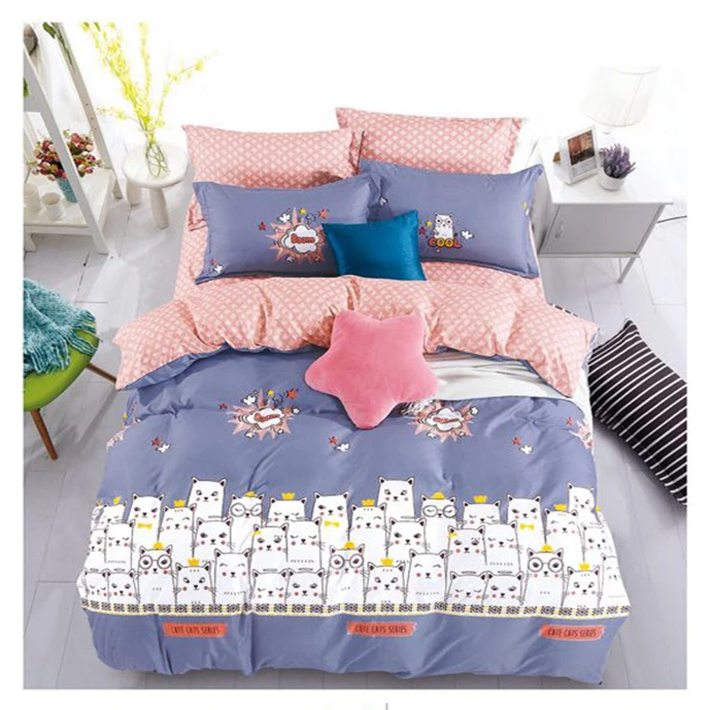 Комплект постельного белья из 4 предметов для мальчиков и девочек хлопковое