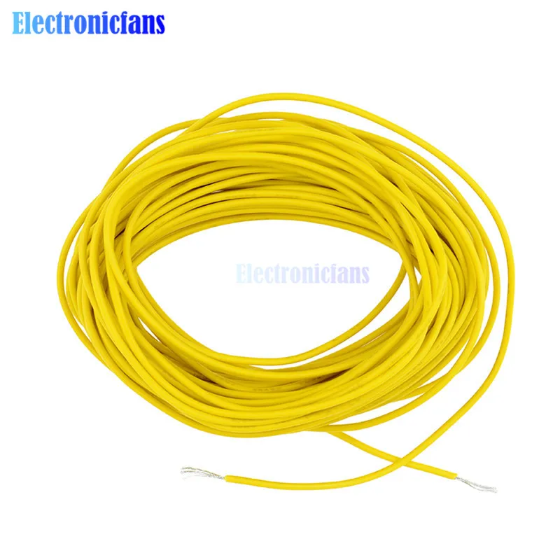 Гибкий многожильный проводной кабель 24 awg желтый 10 м 300 В UL 1007|cable 24|cable 10mcable |