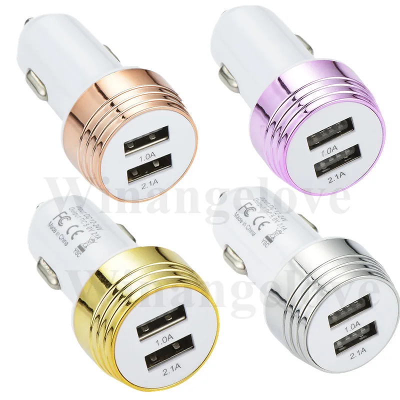 

Winangelove Dual Port USB Car Charger Mini Universal Fast Smart Car Charger Adapter For iPhone 7 8 for Samsung