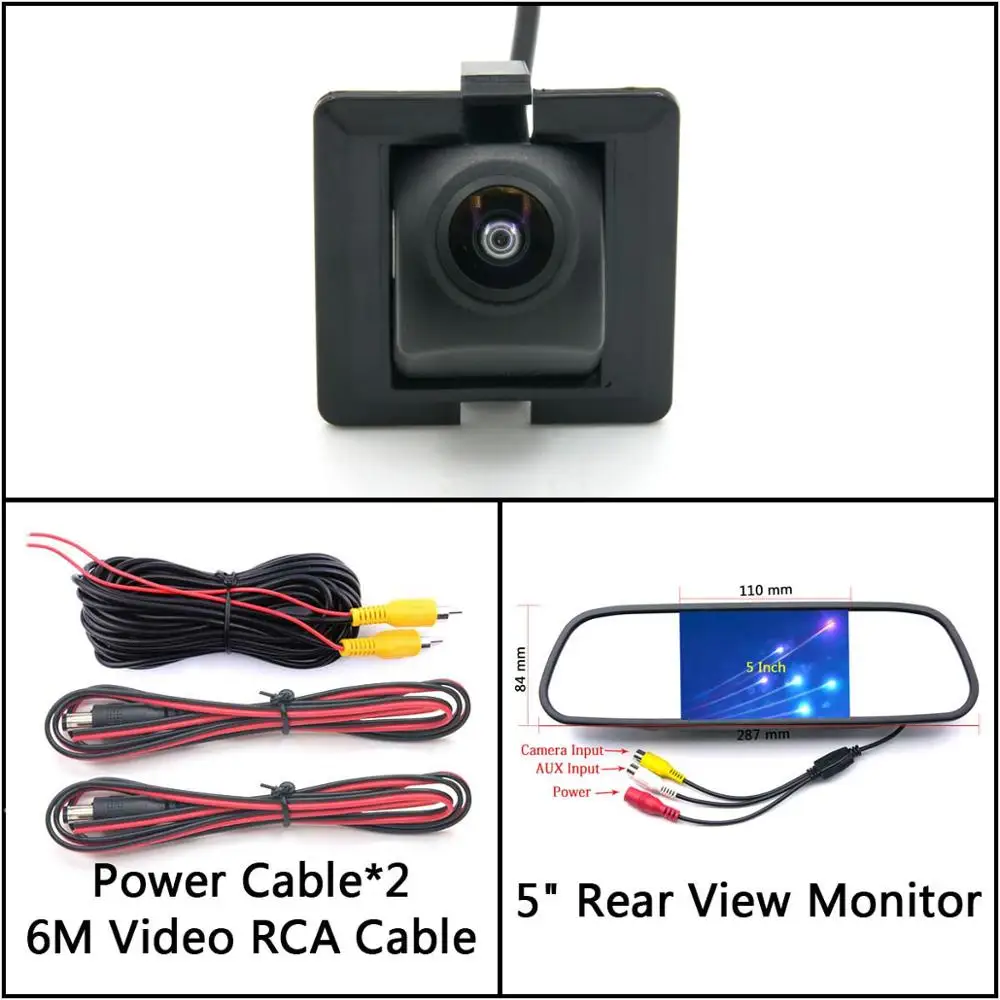 Cam N 5 inch Mirror 175 градусов HD камера заднего вида для Toyota Prado 150 2010 2011 2012 2013 Land Cruiser Prado LC150 LC120 2010~ автомобиля - Название цвета: Cam N 5 inch Mirror