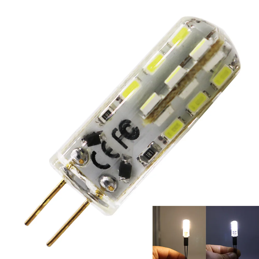 G4 DC 12V 1 5 W лампа 24 светодиода 3014 накаливания SMD ультра яркая светодиодная