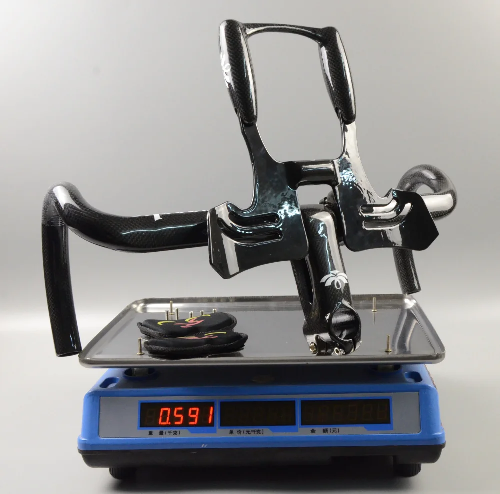 

Wacako полностью углеродное волокно дорожный велосипед Интегрированный 3K руль с 28,6 мм вынос карбоновый дорожный руль велосипедные запчасти в...