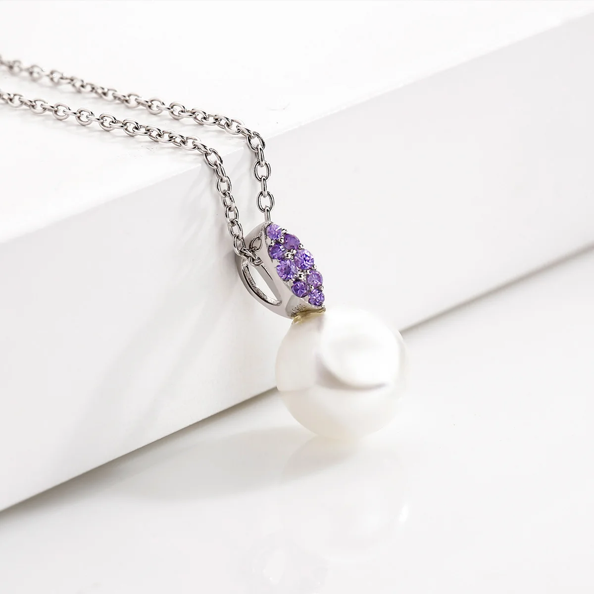 Sa silverage серебро Neckalce 925 Для женщин В виде ракушки с жемчужным кулоном Mother Of Pearl