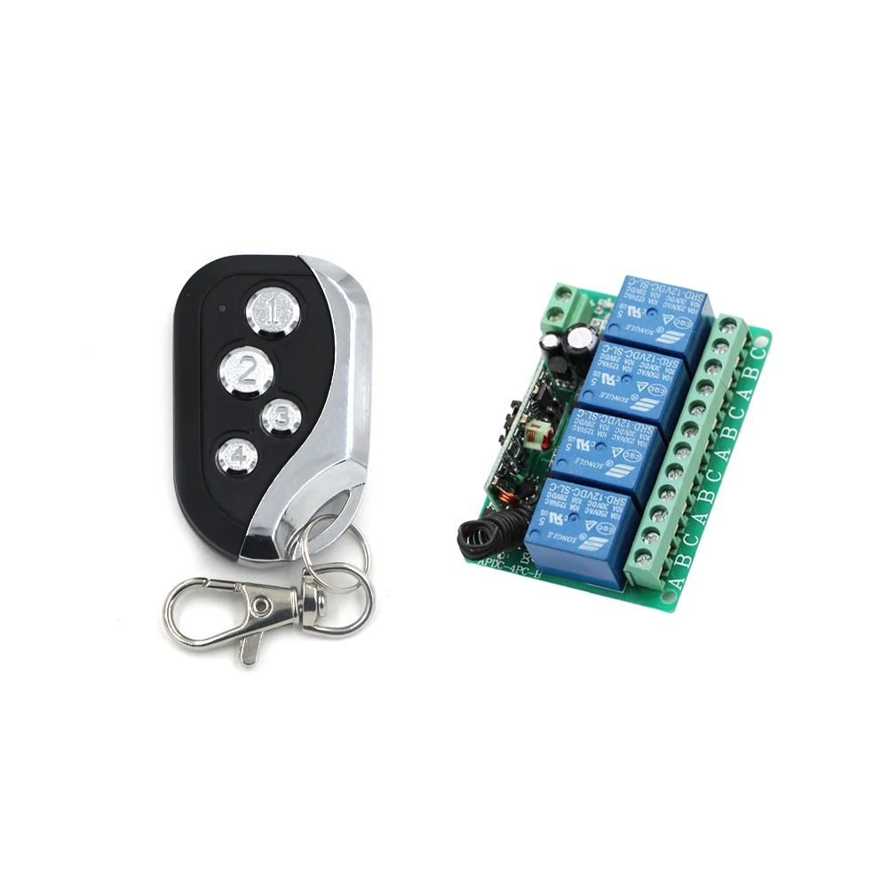 Новинка релейный передатчик и приемник 12 В постоянного тока 4 канала лампа с