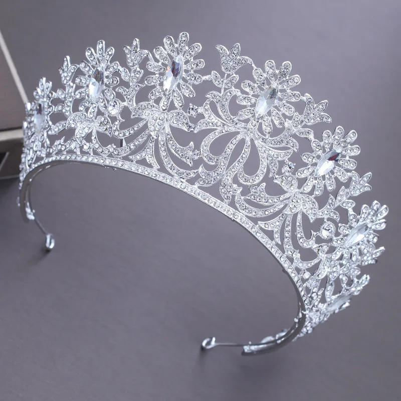 ZUANZHIBAO New 2019 Luxury Big Baroque Tiara Bridal Crown Charm Women Wedding Hair Accessories Royal Crystal Tiaras And Crowns | Украшения