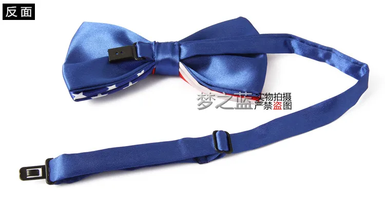 Модный галстук бабочка с американским флагом платье для смокинга регулируемый