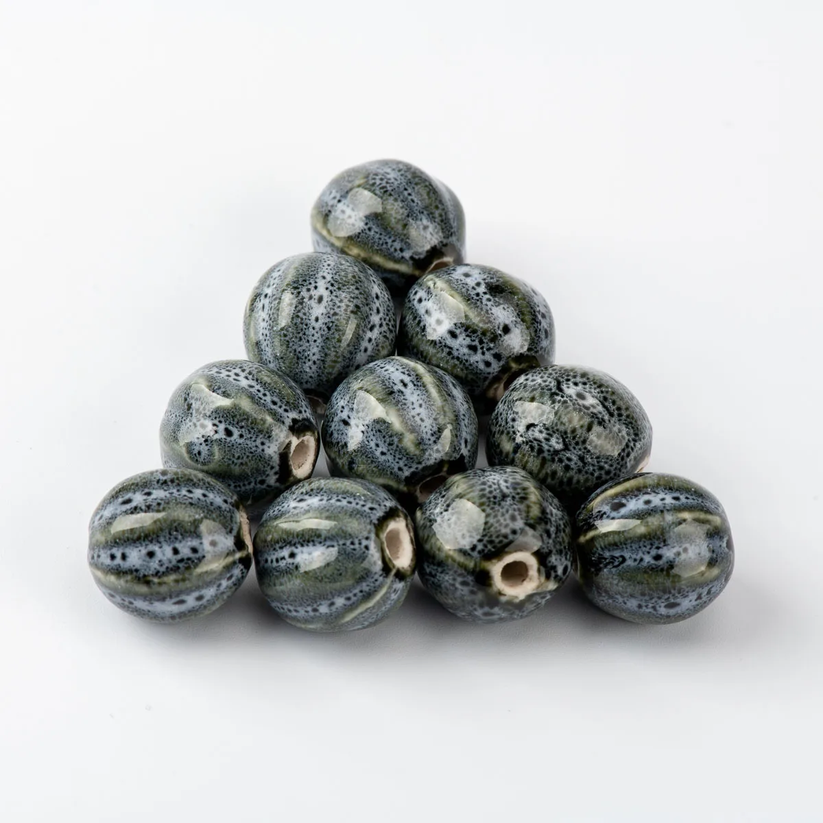 

15# 20pcs Watermelon Shape Quality Ceramic beads sell by bags not silicone Unique Ceramics Beads Wholesale #A427B