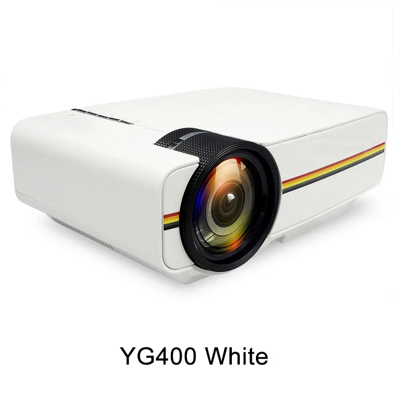 White YG400 CRENOVA YG400 YG410 Видеопроектор для домашнего кинотеатра проектор с USB HDMI VGA AV проводной синхронизация дисплей Proyector проектор - Цвет: White YG400