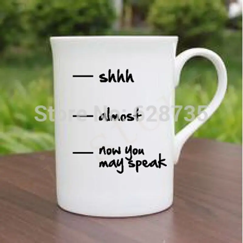 Съемные забавные наклейки для кофейной чашки креативные виниловые офиса