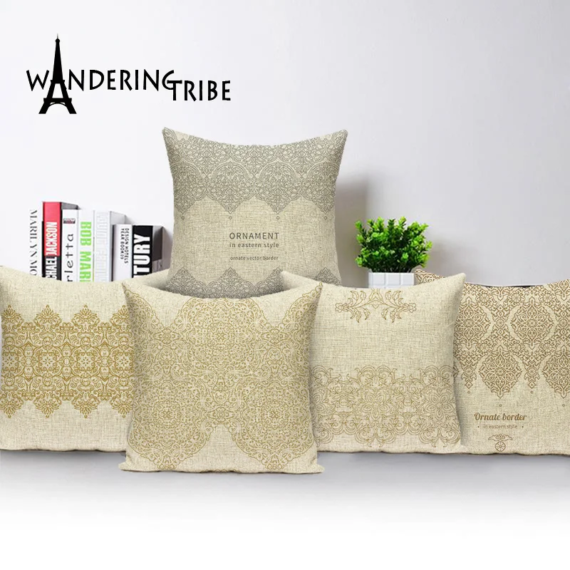 

Scandinavian Luxury Cushion Geometric Throw Pillows Nordic Decoration Home Cushions Cover Gold Custom Personalized Kissen 45*45