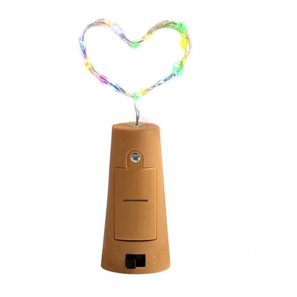 15/20 Creative LED Wine Bottle Cork Lights Silver Wire for Wedding Festival Party Decor | Дом и сад