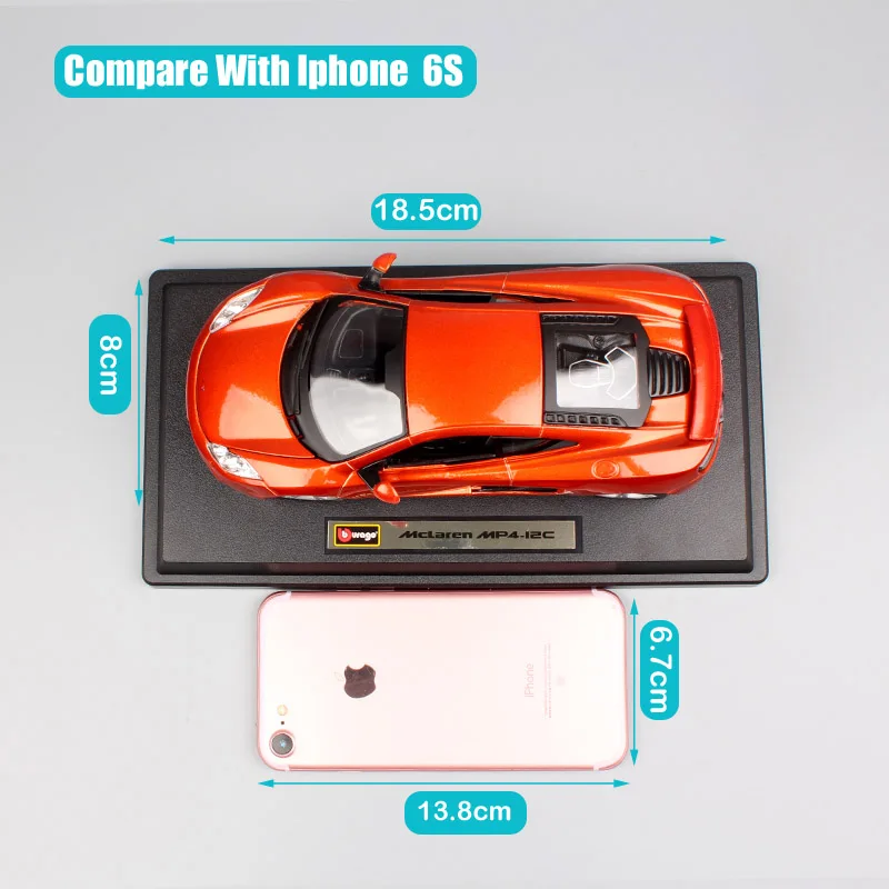 BBurago роскошный Mclaren MP4 12C купе GTR спортивный автомобиль литой модельный