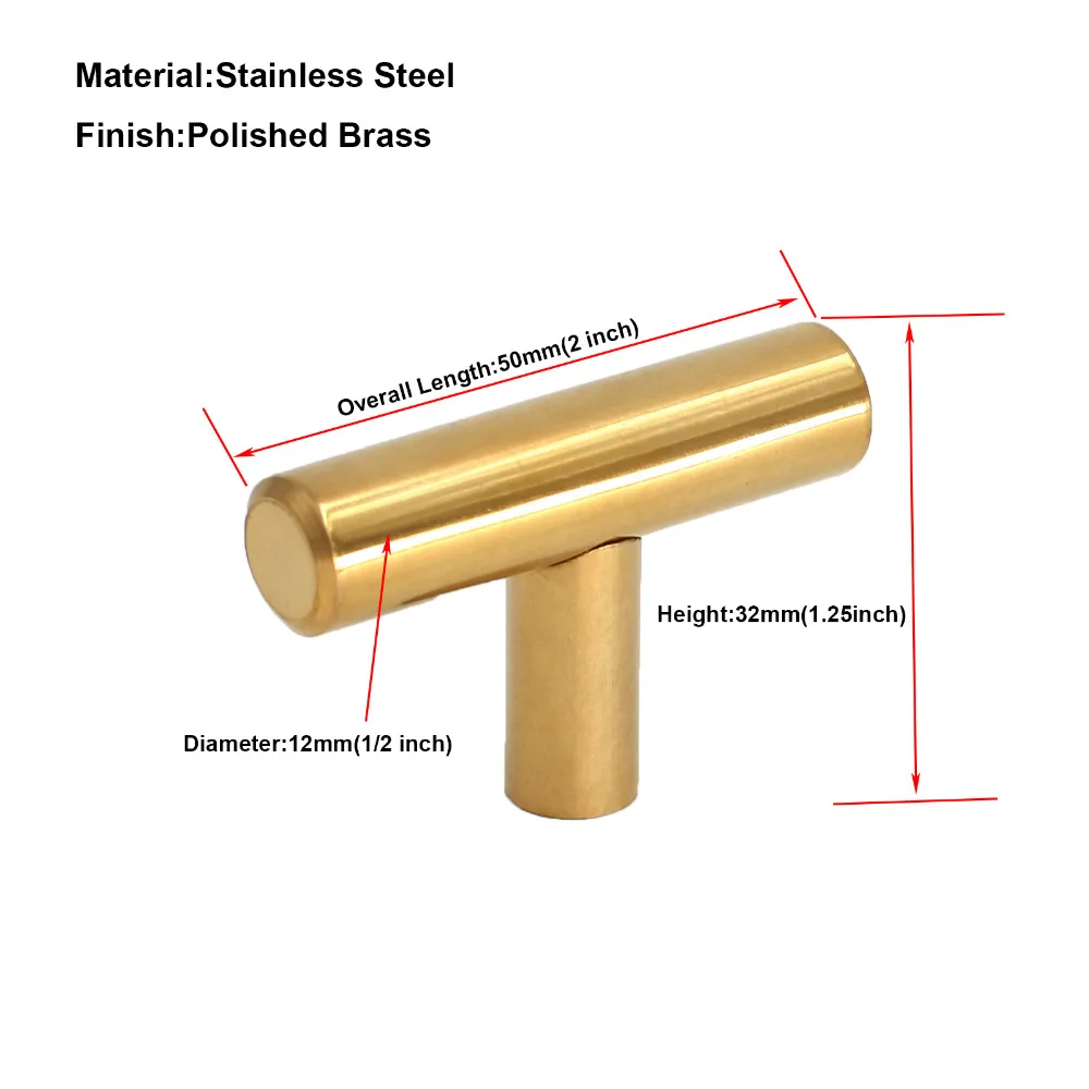 Ручки для выдвижных ящиков ручки кухонного шкафа LS201PB отверстия Т образные ~ 10