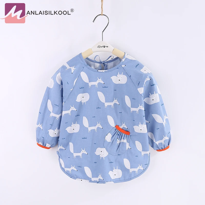 Мультфильм милые животные bib детское еды играя противообрастающие фартуки 3 мес-3