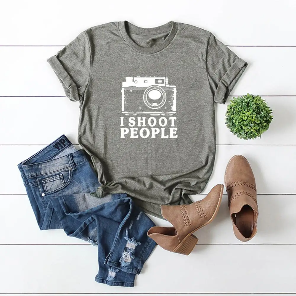 Новое поступление 2020 летняя женская футболка уличная мода одежда Harajuku i shoot people