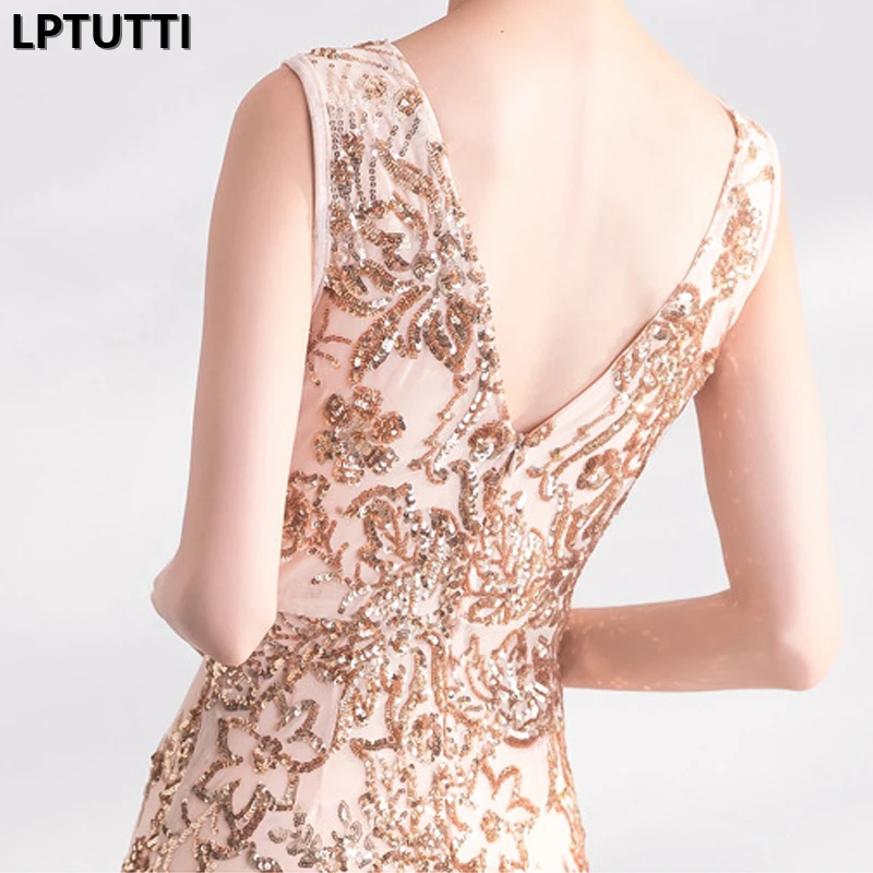 

LPTUTTI Sequin Gratuating Plus Size New For Women Elegant Date Ceremony Party Prom Gown Formal Gala Luxury Long Evening Dresses1