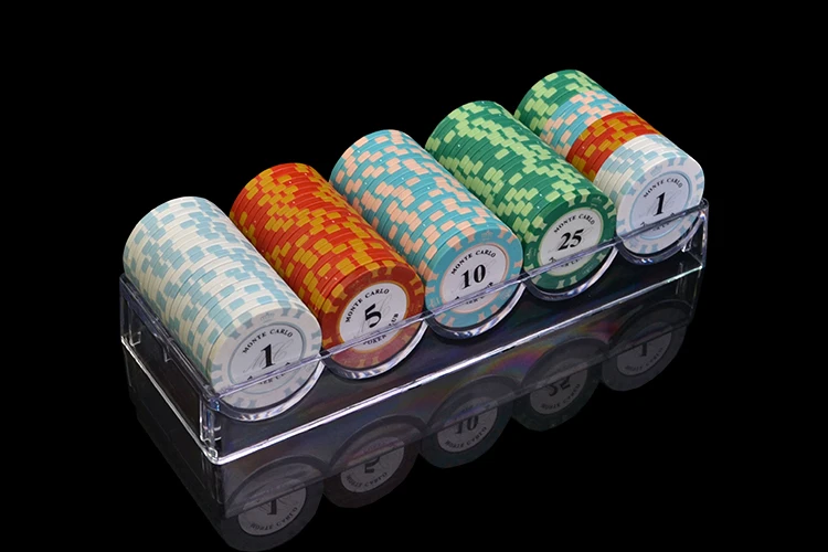 100pcs without lid 100-500 шт./компл. казино Техас глины покер чип комплекты Алюминий чемодан с игральными картами и кубики и дилера днище и Скатерти - Цвет: 100pcs without lid