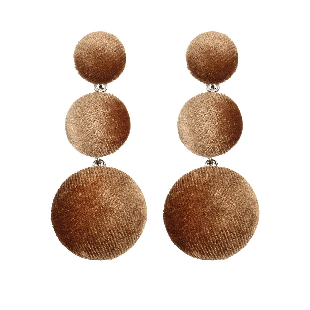 10 pairs/lot Ball Dangle Drop Earrings Women Accessories Long Earring Eardrop Statement Velvet Charm Tassel Jewelry Wholesale | Украшения и