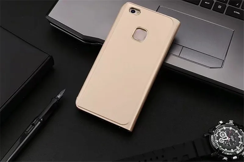 ZEALLION для huawei P9 P10 Lite mate 9 mate 10 Pro Honor V10 роскошный откидной прозрачный чехол с зеркальным окошком кожаный флип-чехол с подставкой