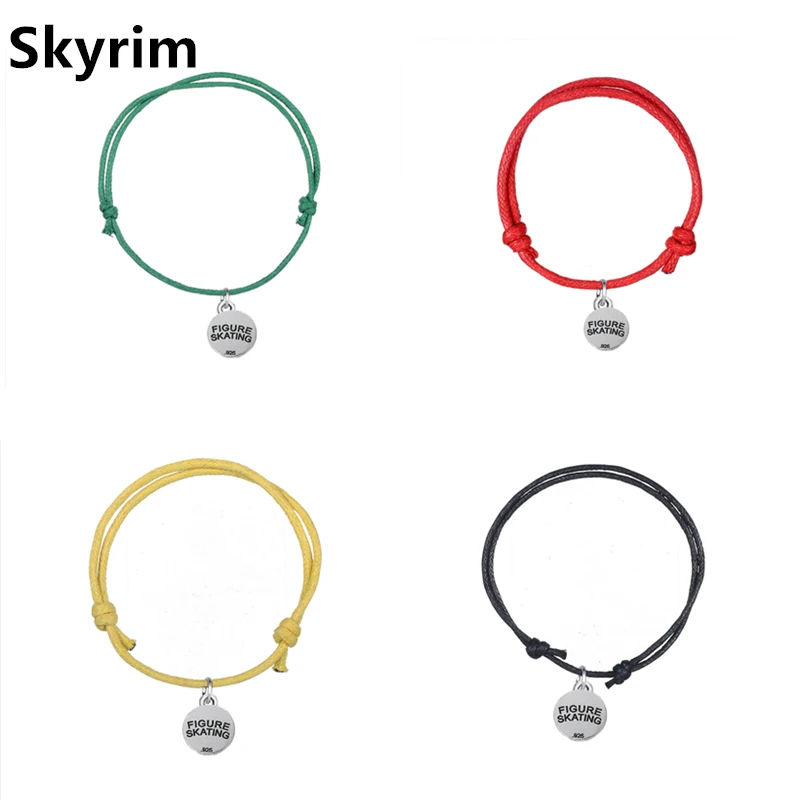 Skyrim цветной корейский хлопковый браслет с вощеным шнуром регулируемое ювелирное