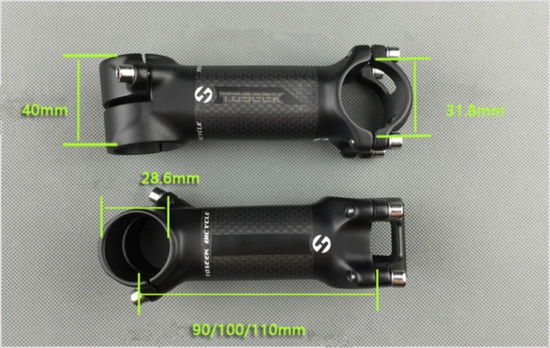 Новый Стиль сплав углеродного волокна велосипед дорожный Mtb Stem 6 градусов Frok 28 бар