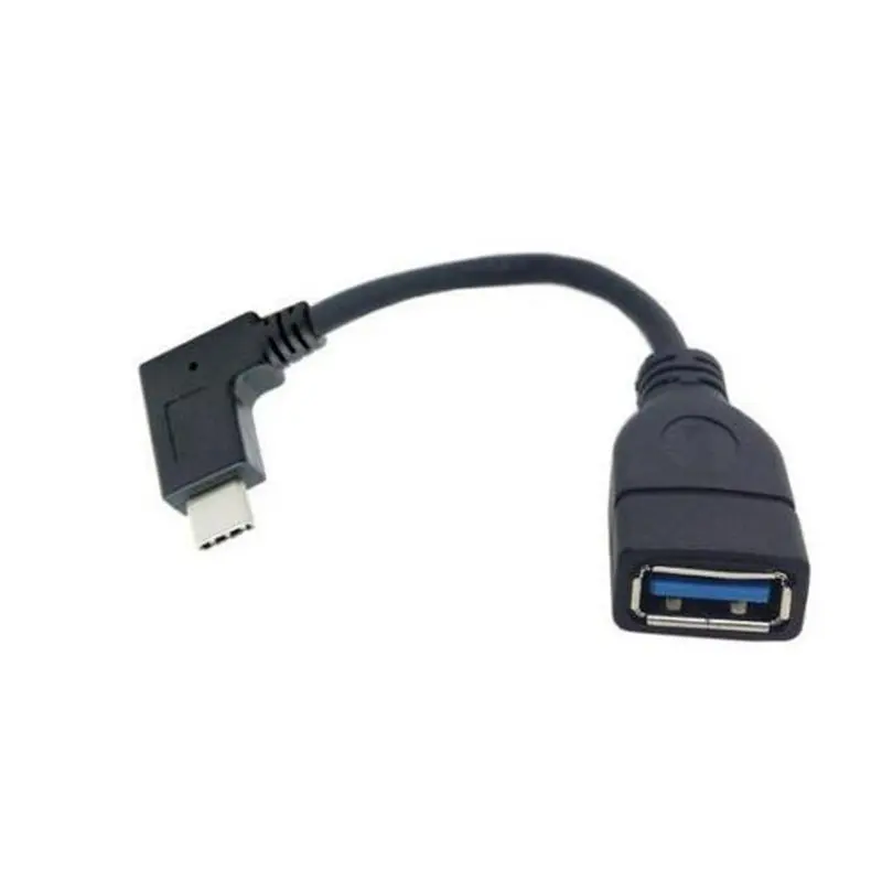 90 градусов под прямым углом USB C 3 1 Тип Male к женскому OTG кабель для передачи данных