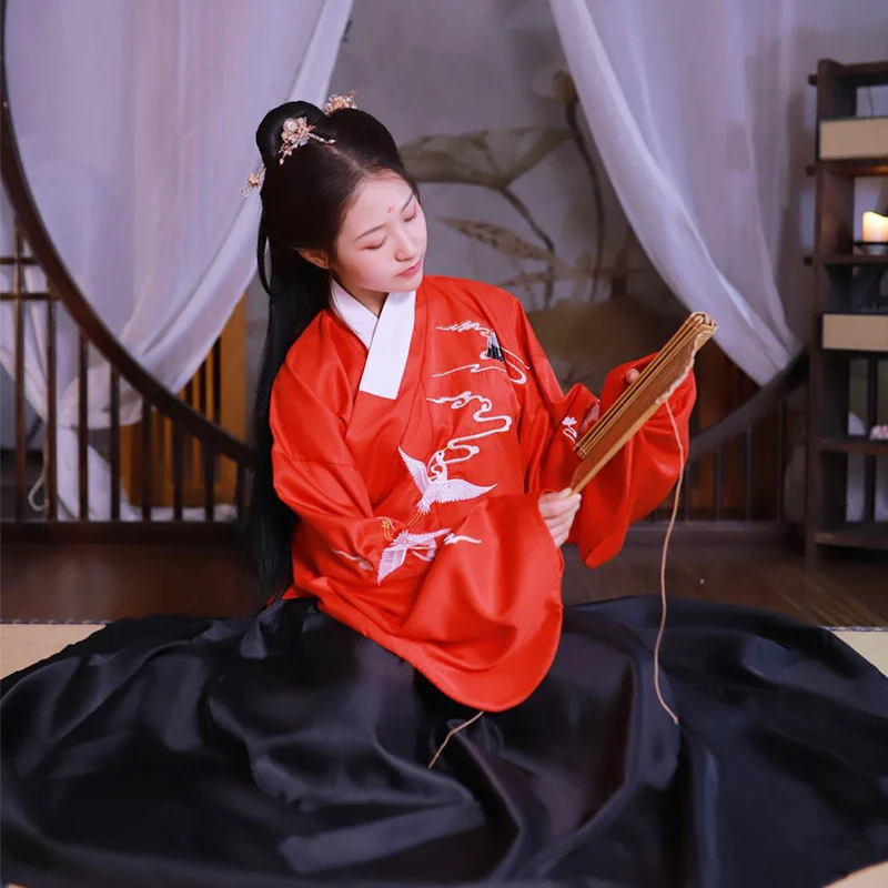 Новинка платье Hanfu костюмы в китайском стиле красные для женщин Китайская