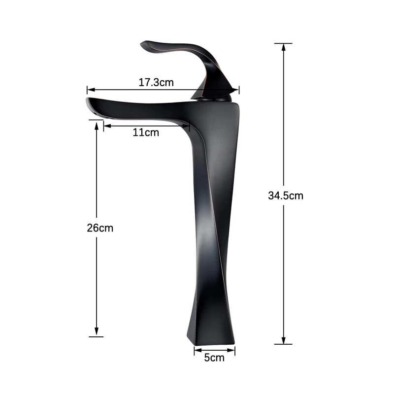 Modern Bathroom Black Basin Sink Faucet Deck Mounted Vanity Mixer Tap Single Handle Water Creative Crane | Обустройство дома